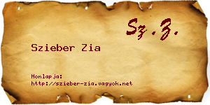 Szieber Zia névjegykártya
